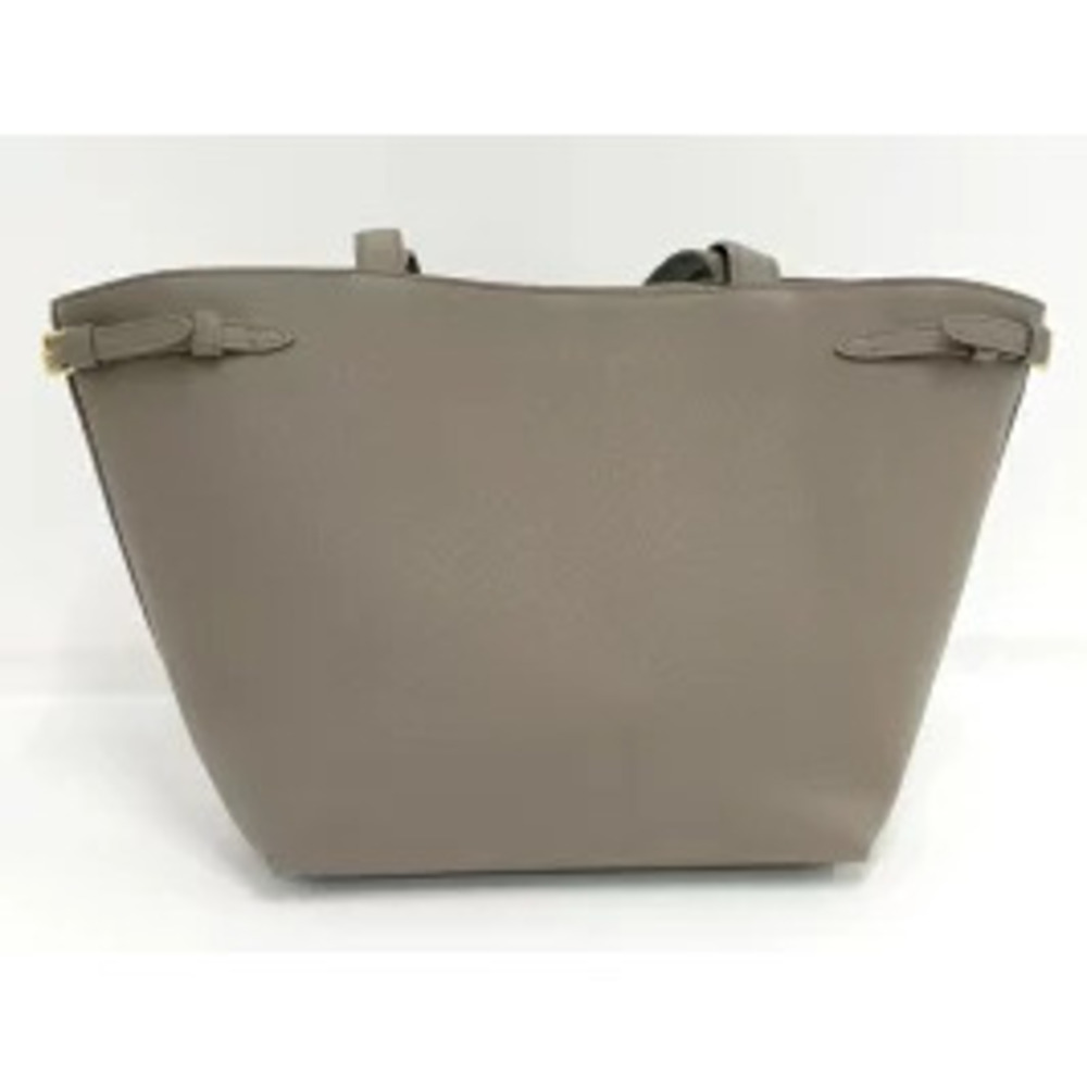 CELINE Cabas Anais Cuilt Tote Bag Leather Greige Gray - Picture 2 of 9